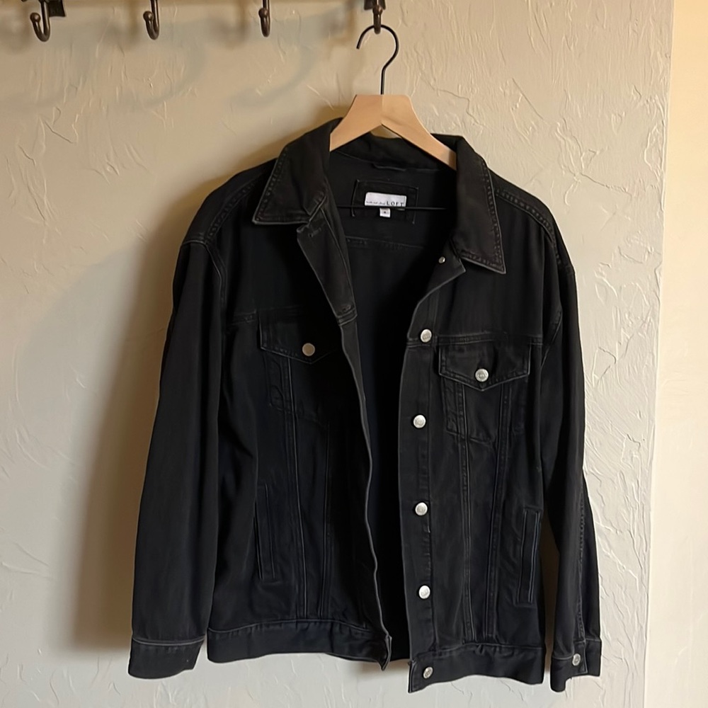 Loft black soft denim jacket